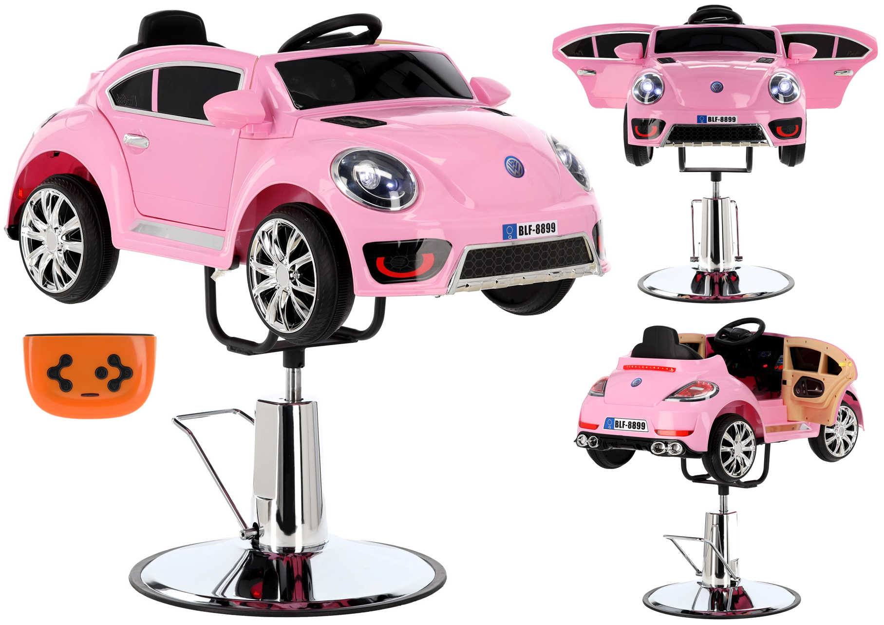 CALISSIMO - Sedia Da Parrucchiere Per Bambini Automobile 5218-a Idraulica Girevole Per Il Salone