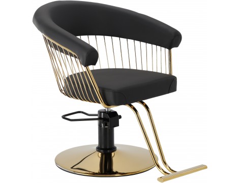 Poltrona per parrucchieri Zoe Gold idraulica girevole poggiapiedi per il  salone sedia da parrucchiere - Enzo Italy