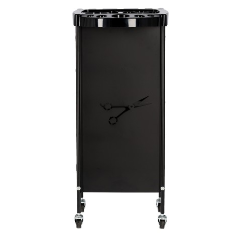 Antlu Sgabello regolabile con rotelle per lavoro cucina salone, ergonomico sgabello girevole (nero